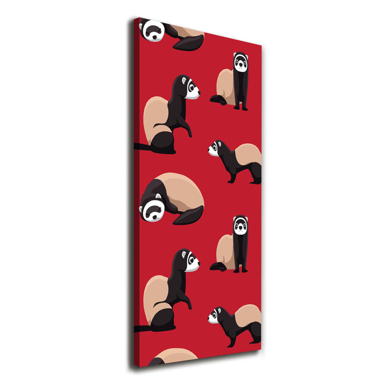 Ophelia & Co. Ferrets Wrapped Canvas Art Prints Wayfair.co.uk